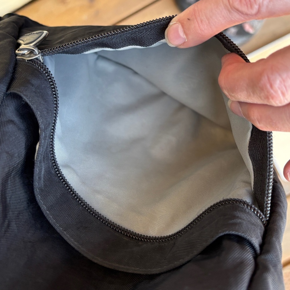 Ameribag Healthy Back Sling Bag Tote In Distressed Nylon Black Sz Extra Small - Picture 12 of 16